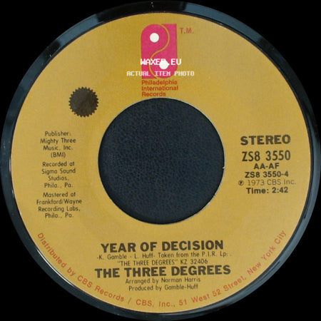 The Three Degrees - When Will I See You Again / Year Of Decision side B