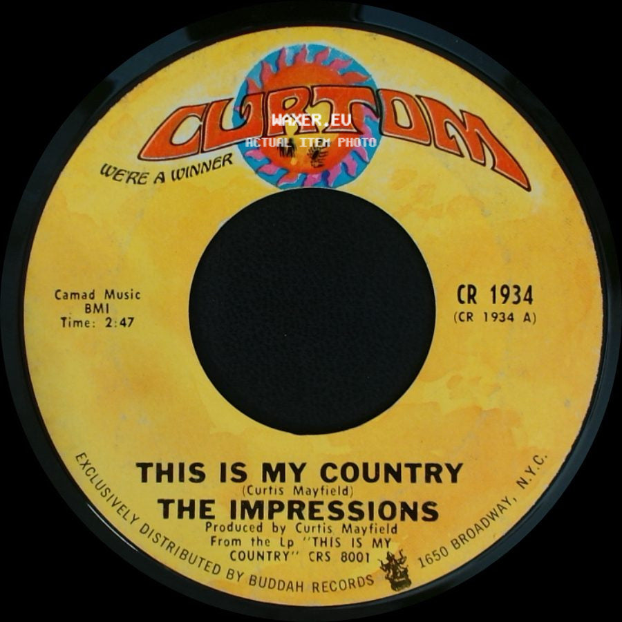 The Impressions - My Woman's Love / This Is My Country side B
