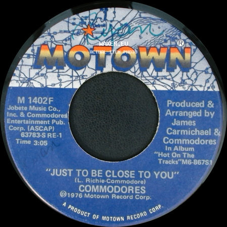 Commodores - Just To Be Close To You / Thumpin' Music side A