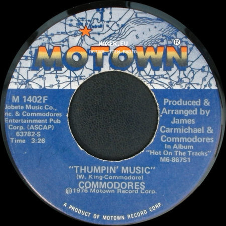 Commodores - Just To Be Close To You / Thumpin' Music side B