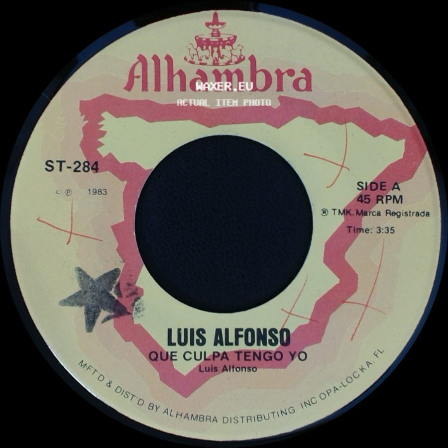 Luis Alfonso - Que Culpa Tengo Yo / Tengo Mucho Amor Que Dar side A