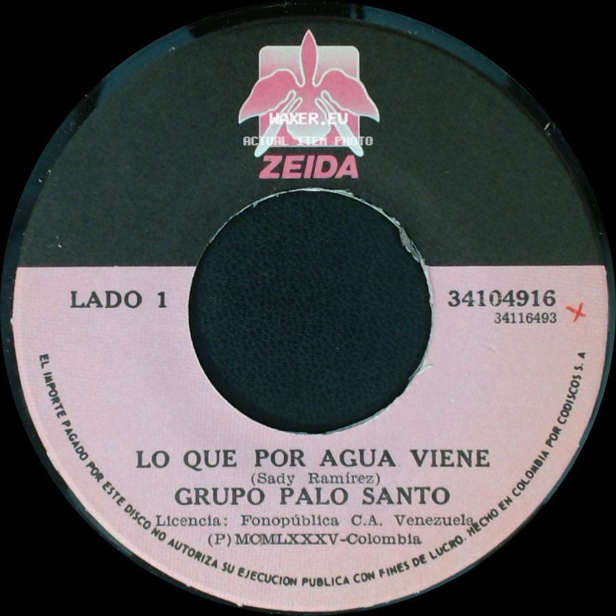 Grupo Palo Santo - Salud Amigo / Lo Que Por Agua Viene side B