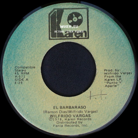 Wilfrido Vargas - El Barbaraso / Sara side A
