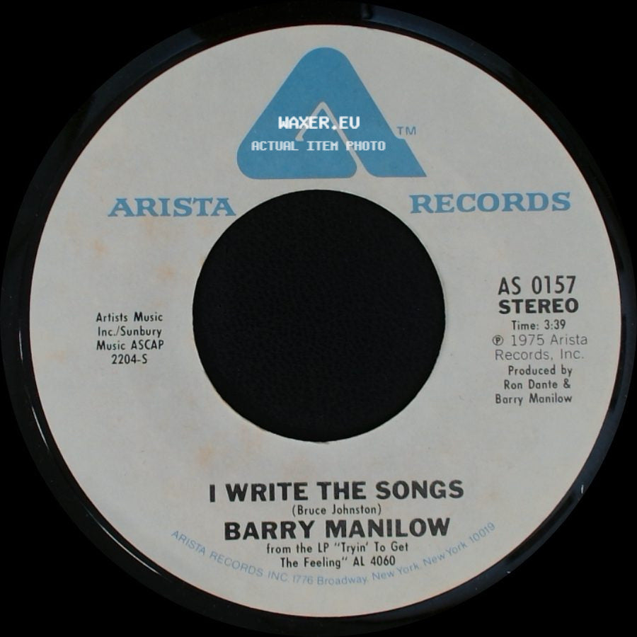 Barry Manilow - A Nice Boy Like Me / I Write The Songs side B