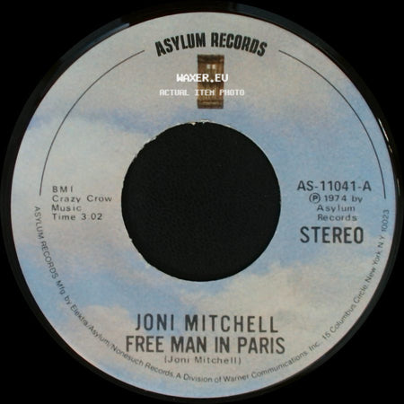 Joni Mitchell - Free Man In Paris / People's Parties side A