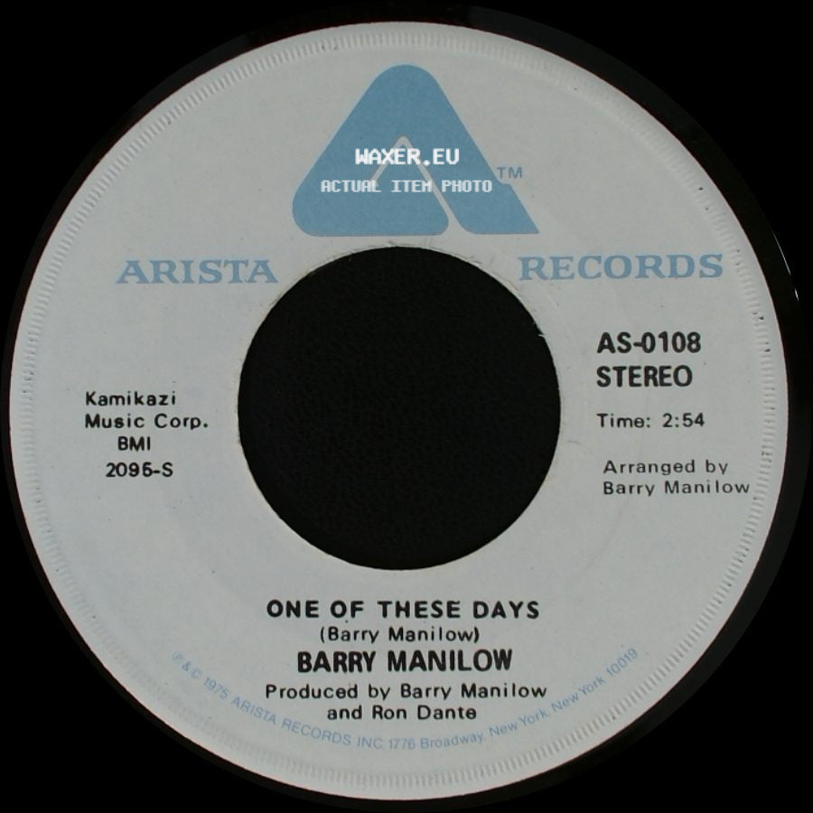 Barry Manilow - One Of These Days / It's A Miracle side A