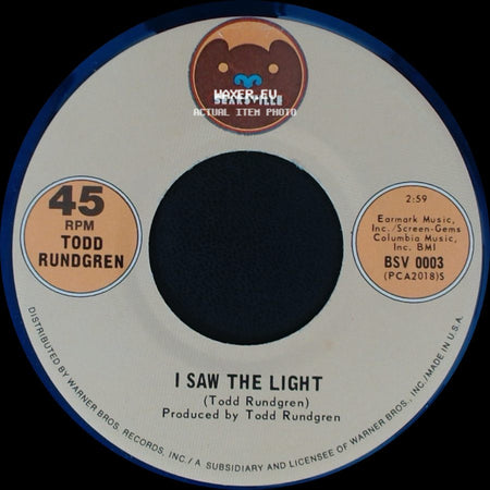 Todd Rundgren - I Saw The Light / Marlene side A