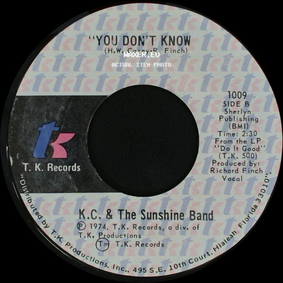 K.C. & The Sunshine Band - Get Down Tonight / You Don't Know side B