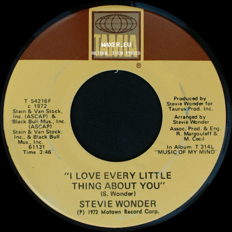 Stevie Wonder - Superwoman (Where Were You When I Needed You) / I Love Every Little Thing About You side B