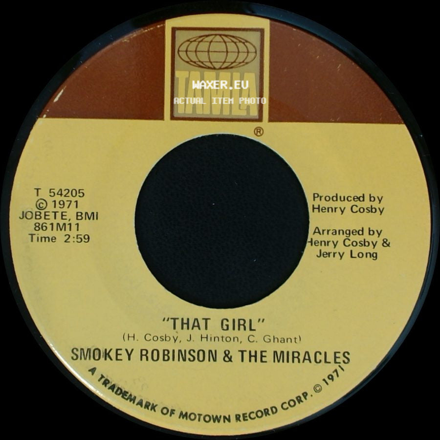 Smokey Robinson & The Miracles - That Girl / I Don't Blame You At All side A