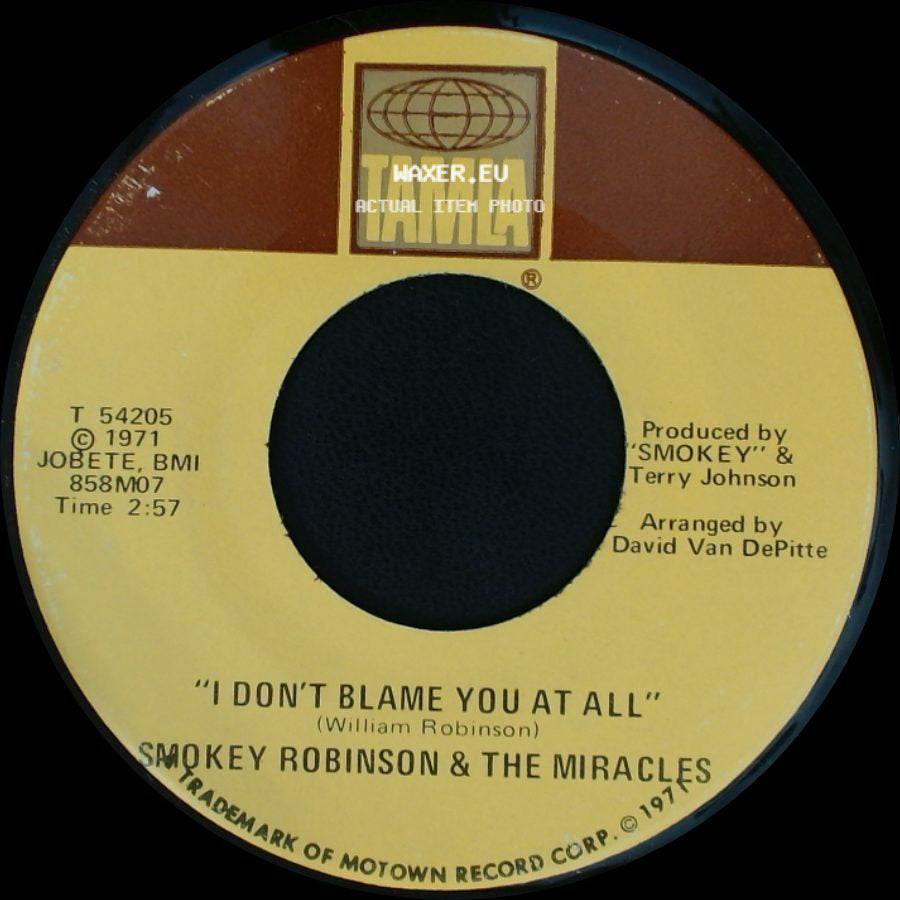 Smokey Robinson & The Miracles - That Girl / I Don't Blame You At All side B