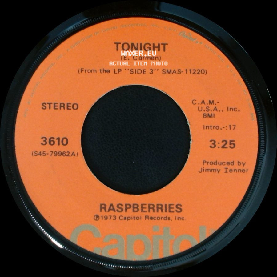 Raspberries - Hard To Get Over A Heartbreak / Tonight side B