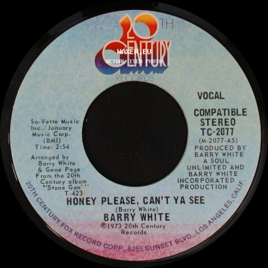 Barry White - Honey Please, Can't Ya See / Honey Please, Can't Ya See side A