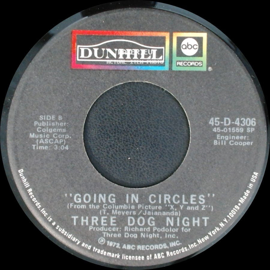 Three Dog Night - The Family Of Man / Going In Circles side B