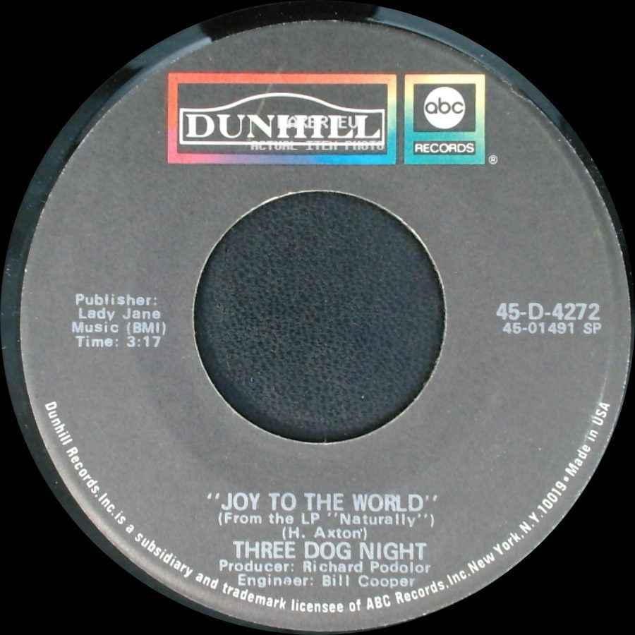 Three Dog Night - Joy To The World / I Can Hear You Calling side A