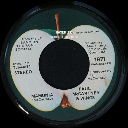 Paul Mccartney & Wings - Jet / Mamunia side B