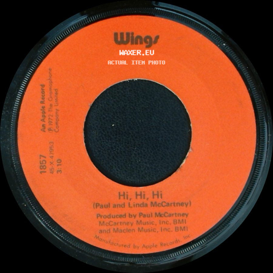 Wings - C Moon / Hi, Hi, Hi side B