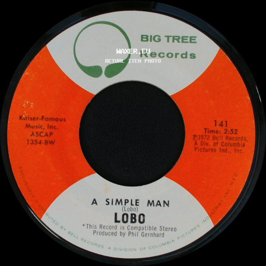 Lobo - A Simple Man / Don't Expect Me To Be Your Friend side A