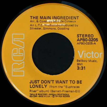 The Main Ingredient - Just Don't Want To Be Lonely / Goodbye My Love side A