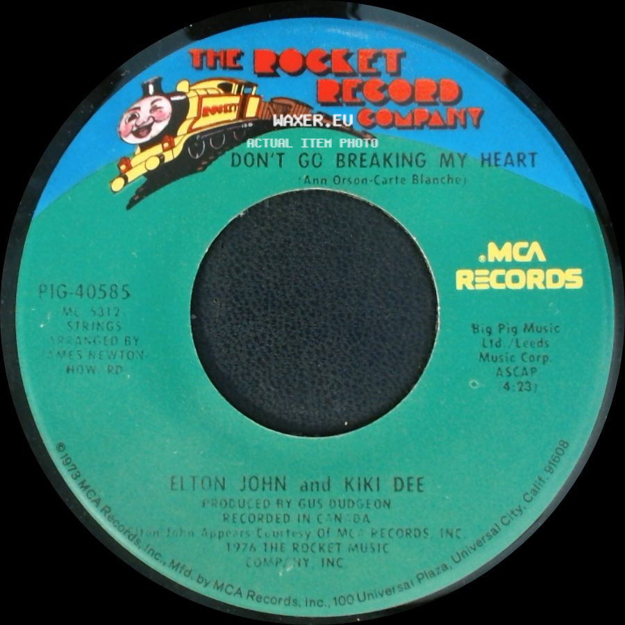 Elton John And Kiki Dee - Snow Queen / Don't Go Breaking My Heart side B
