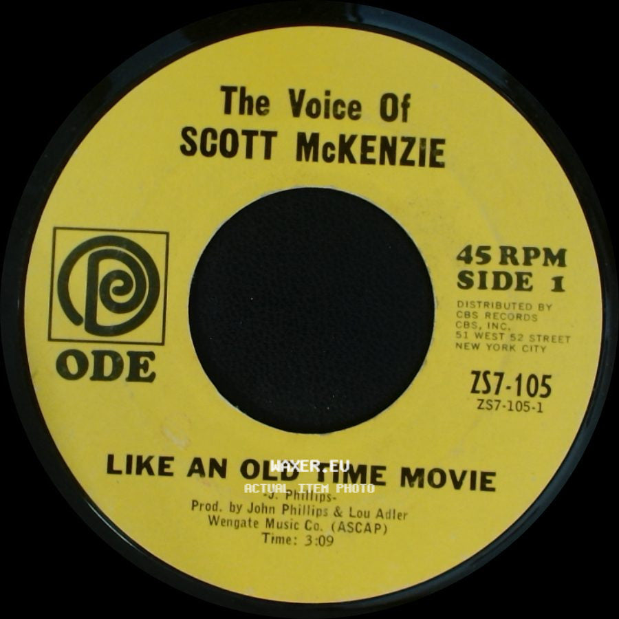 Scott Mckenzie - Like An Old Time Movie / What's The Difference - Chapter Ii - side A