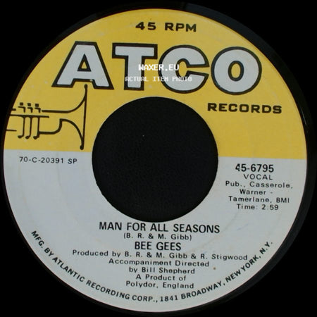 Bee Gees - Man For All Seasons / Lonely Days side A