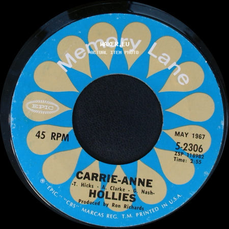 Hollies - He Ain't Heavy, He's My Brother / Carrie-Anne side B
