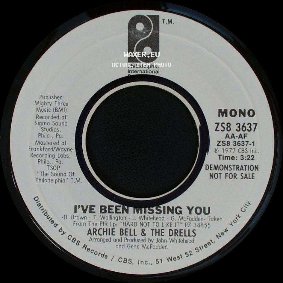 Archie Bell & The Drells - I've Been Missing You / I've Been Missing You side B