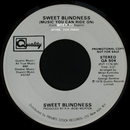 Sweet Blindness - (Music You Can Ride On) / (Music You Can Ride On) side A