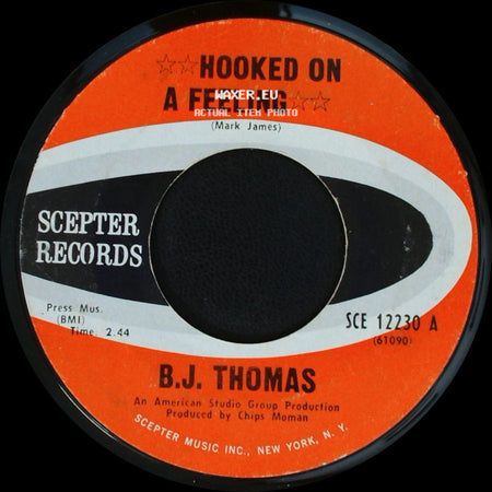 B.J. Thomas - I've Been Down This Road Before / Hooked On A Feeling side B