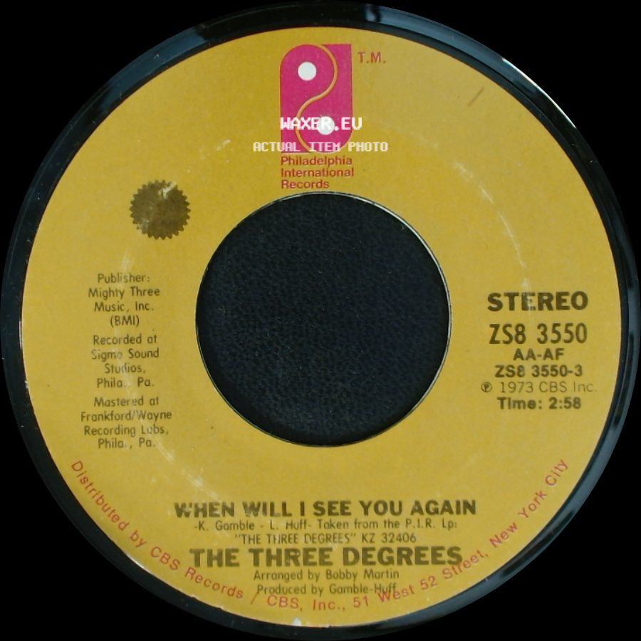 The Three Degrees - When Will I See You Again / Year Of Decision side A