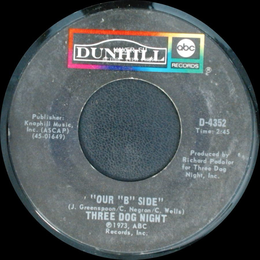 Three Dog Night - "Our "B" Side" / Shambala side A