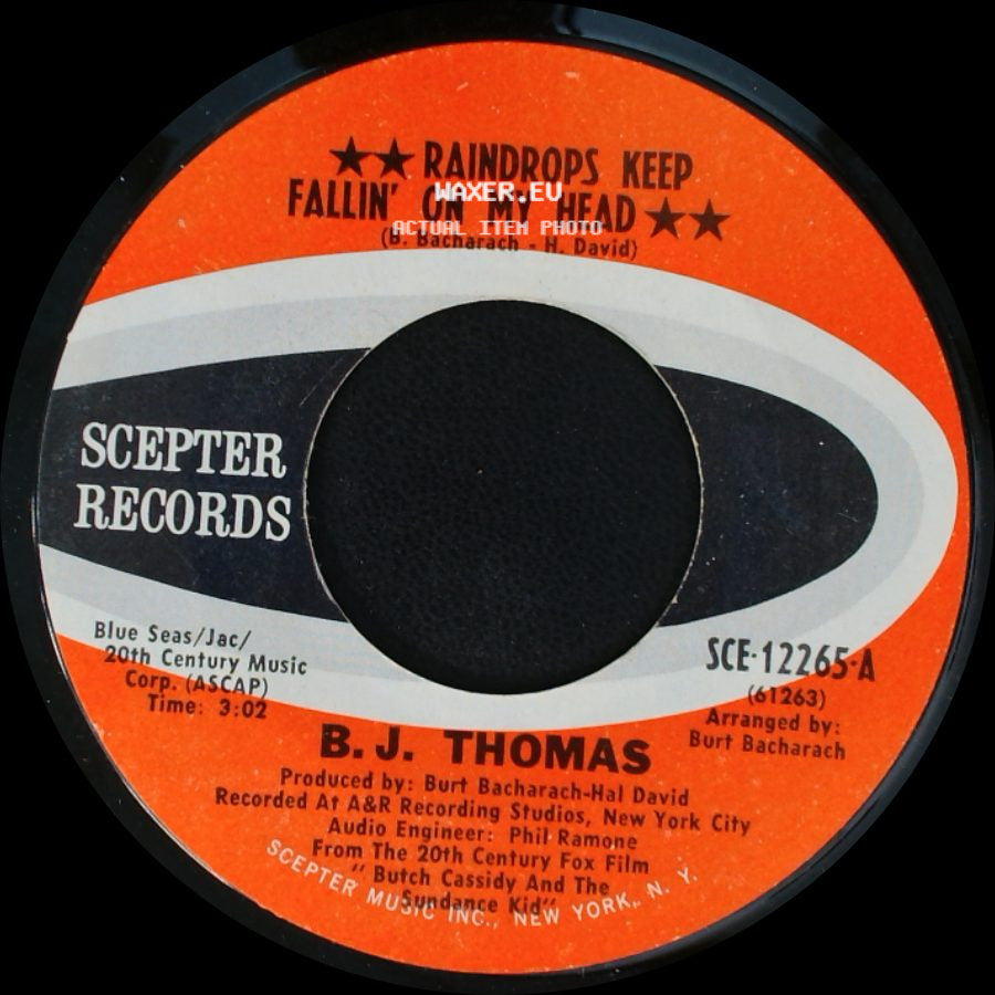 B. J. Thomas - Never Had It So Good / Raindrops Keep Fallin' On My Head side B