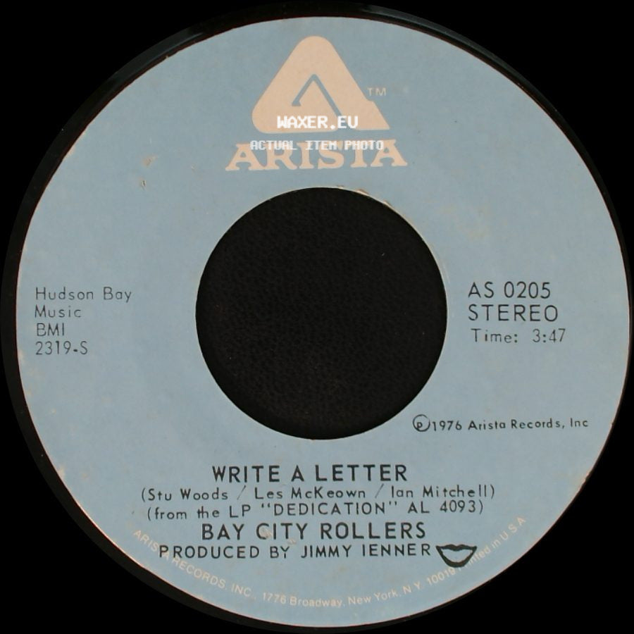 Bay City Rollers - I Only Want To Be With You / Write A Letter side B