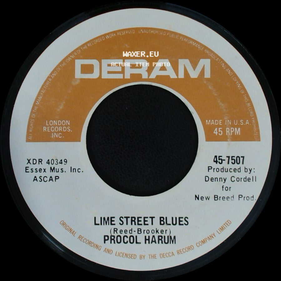 Procol Harum - A Whiter Shade Of Pale / Lime Street Blues side B
