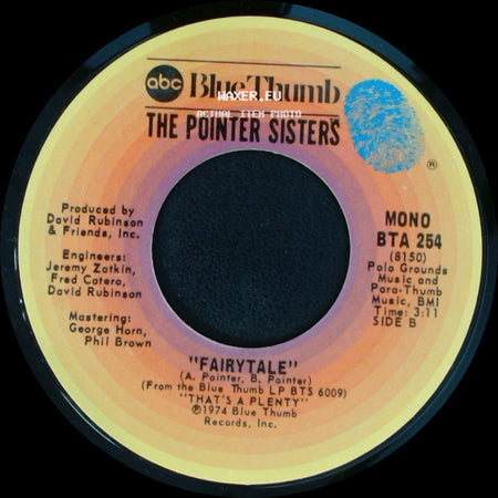 The Pointer Sisters - Love In Them There Hills / Fairytale side B