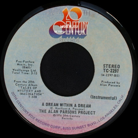 The Alan Parsons Project - (The System Of) Doctor Tarr And Professor Fether / A Dream Within A Dream side B