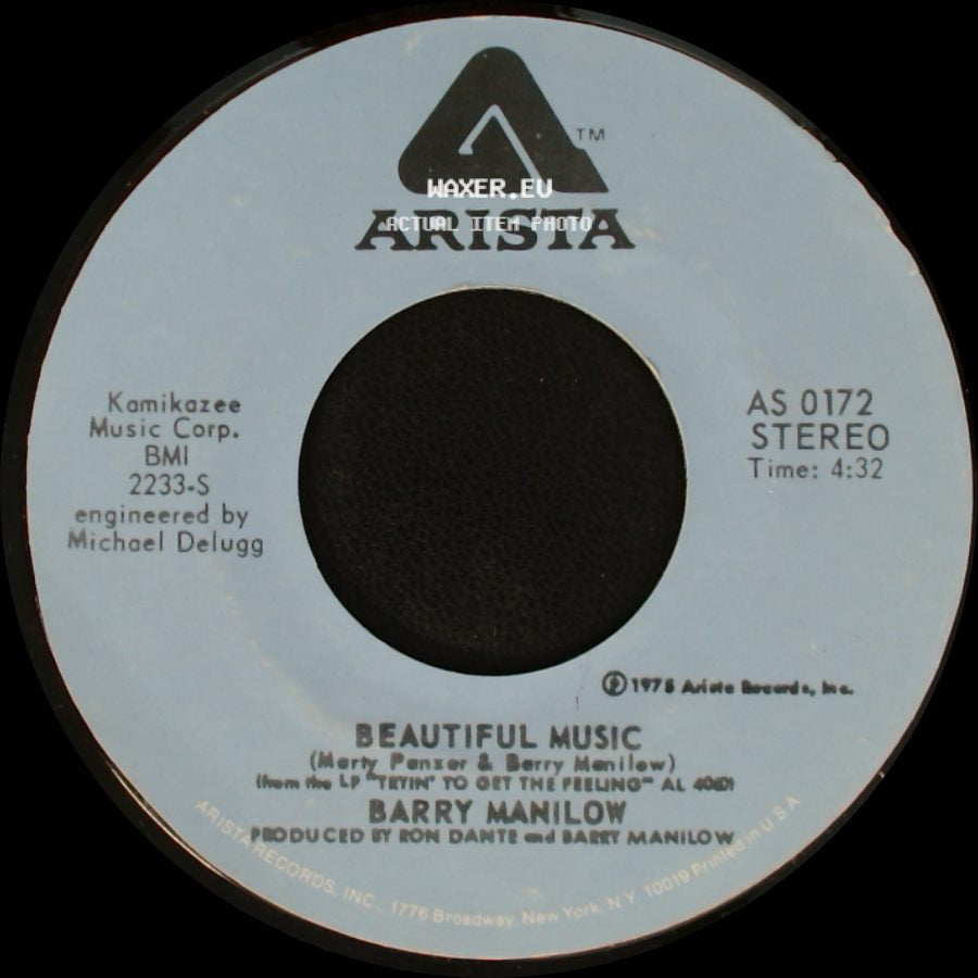 Barry Manilow - Tryin' To Get The Feeling Again / Beautiful Music side B