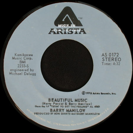 Barry Manilow - Tryin' To Get The Feeling Again / Beautiful Music side B
