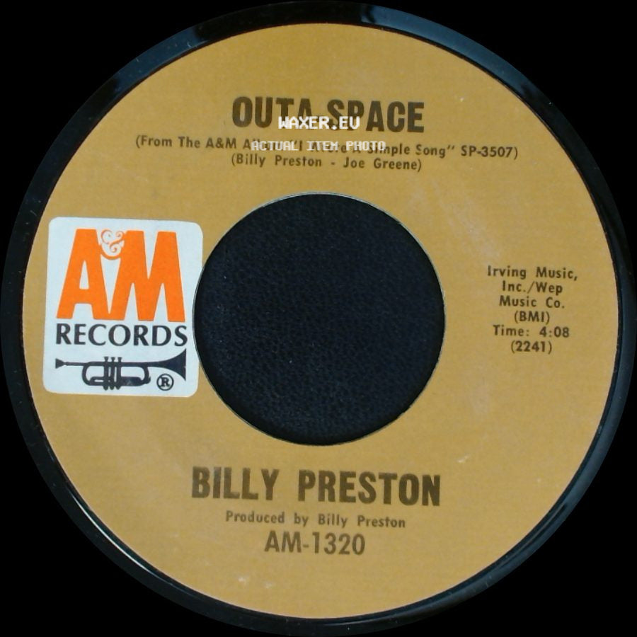 Billy Preston - I Wrote A Simple Song / Outa-Space side B
