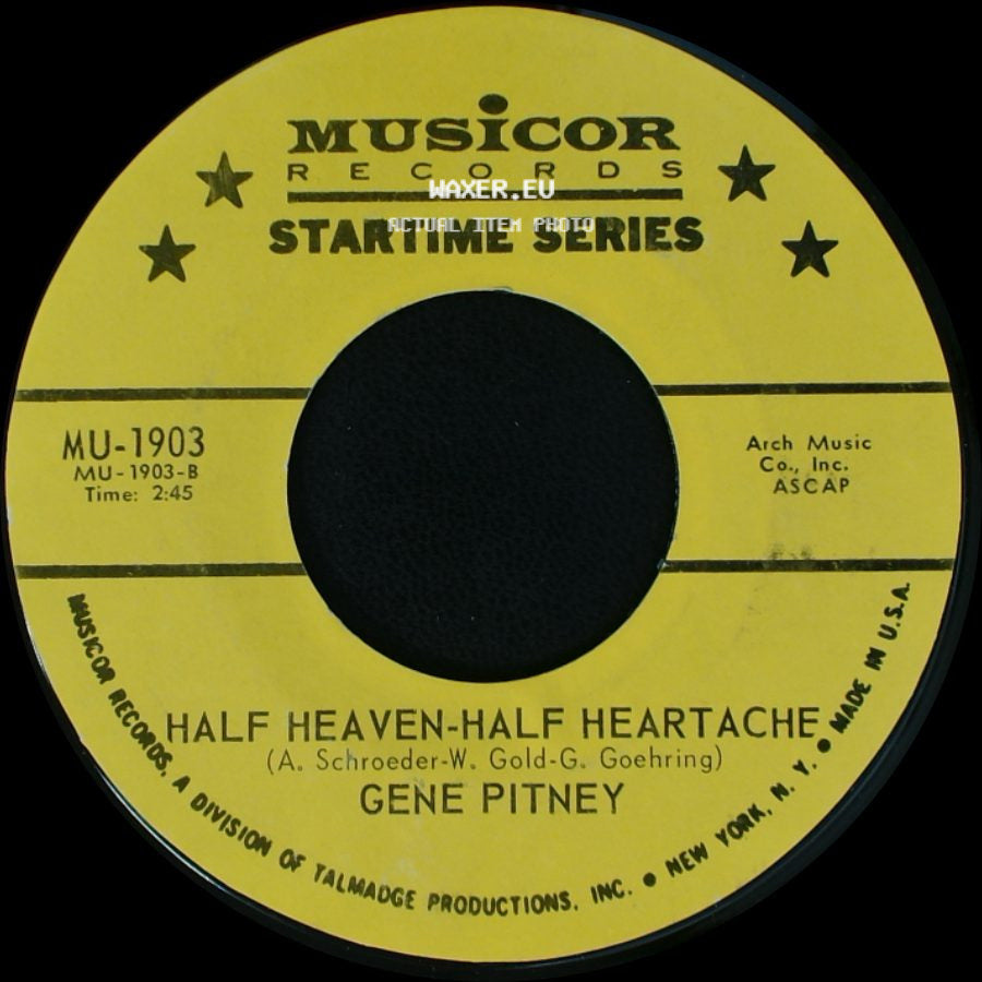 Gene Pitney - (The Man Who Shot) Liberty Valance / Half Heaven-Half Heartache side B