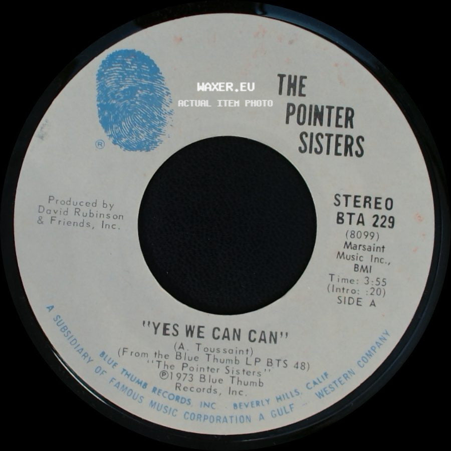 The Pointer Sisters - Yes We Can Can / Jada side A