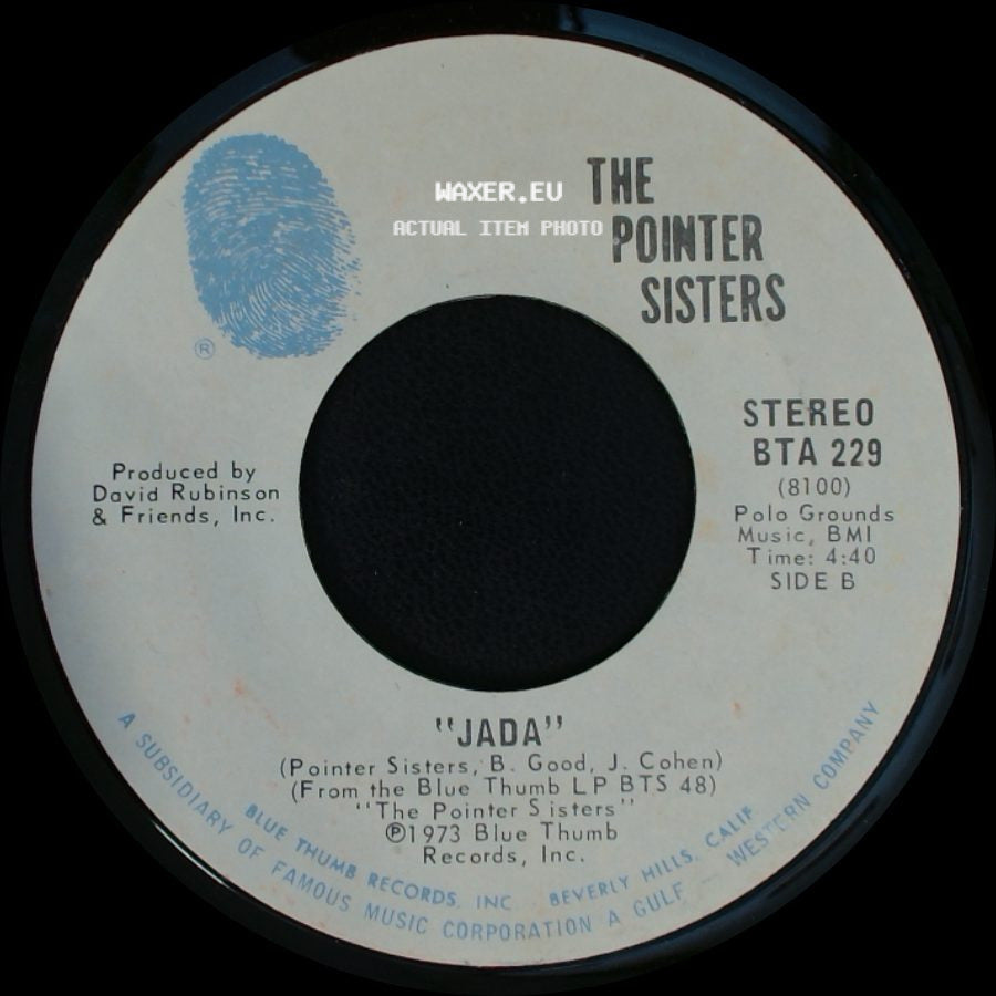 The Pointer Sisters - Yes We Can Can / Jada side B