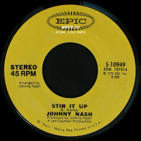 Johnny Nash - Ooh Baby You've Been Good To Me / Stir It Up side B