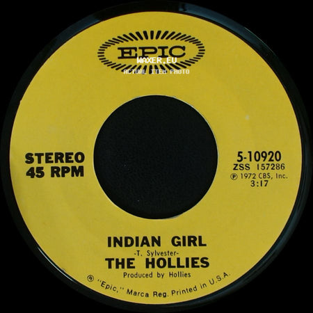 The Hollies - Indian Girl / Long Dark Road side A