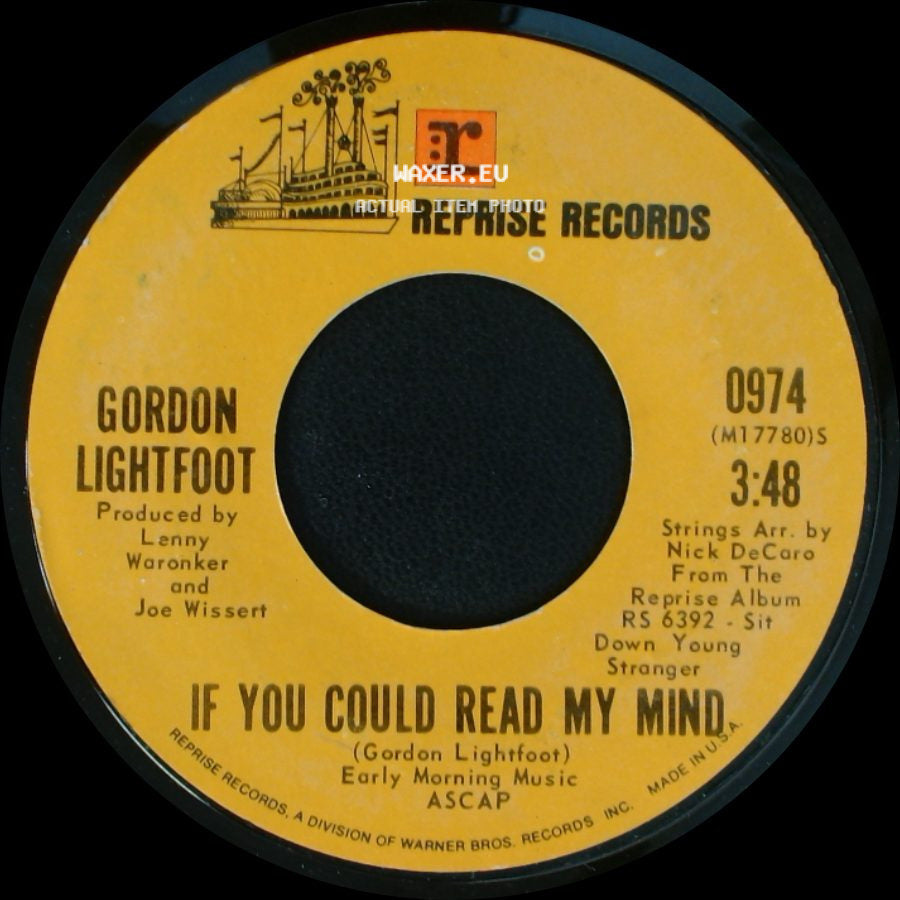 Gordon Lightfoot - If You Could Read My Mind / Poor Little Allison side A