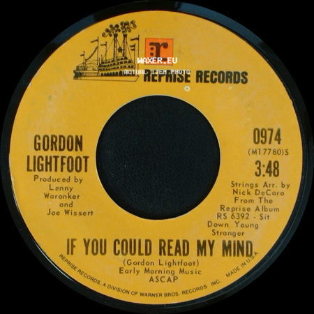 Gordon Lightfoot - If You Could Read My Mind / Poor Little Allison side A