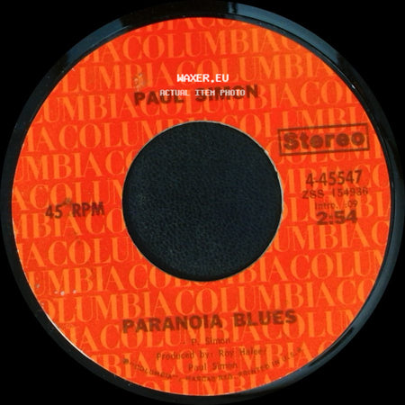 Paul Simon - Mother And Child Reunion / Paranoia Blues side B