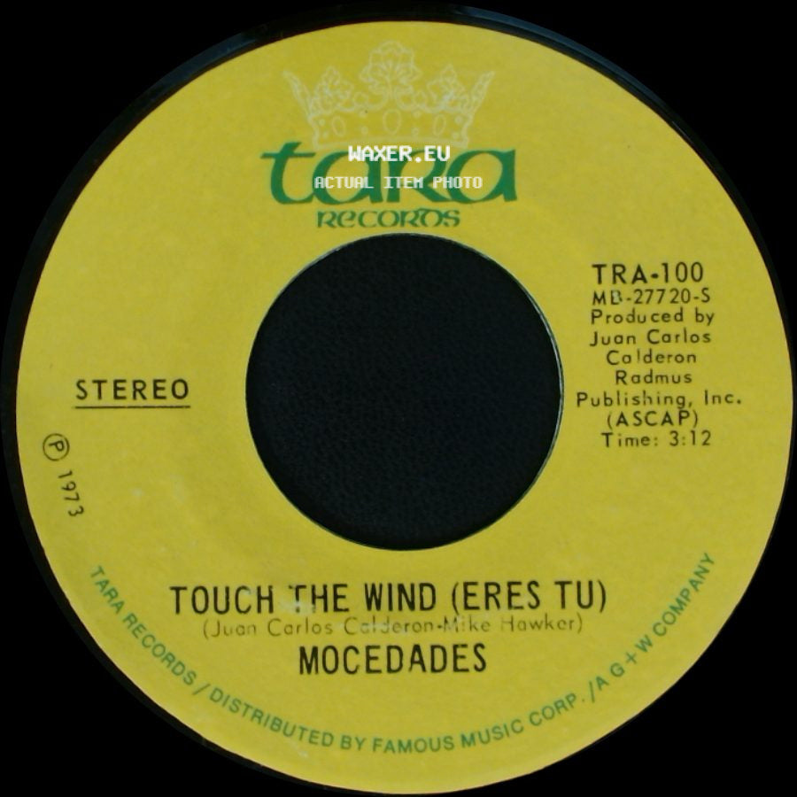 Mocedades - Eres Tu (Touch The Wind) / Touch The Wind (Eres Tu) side B