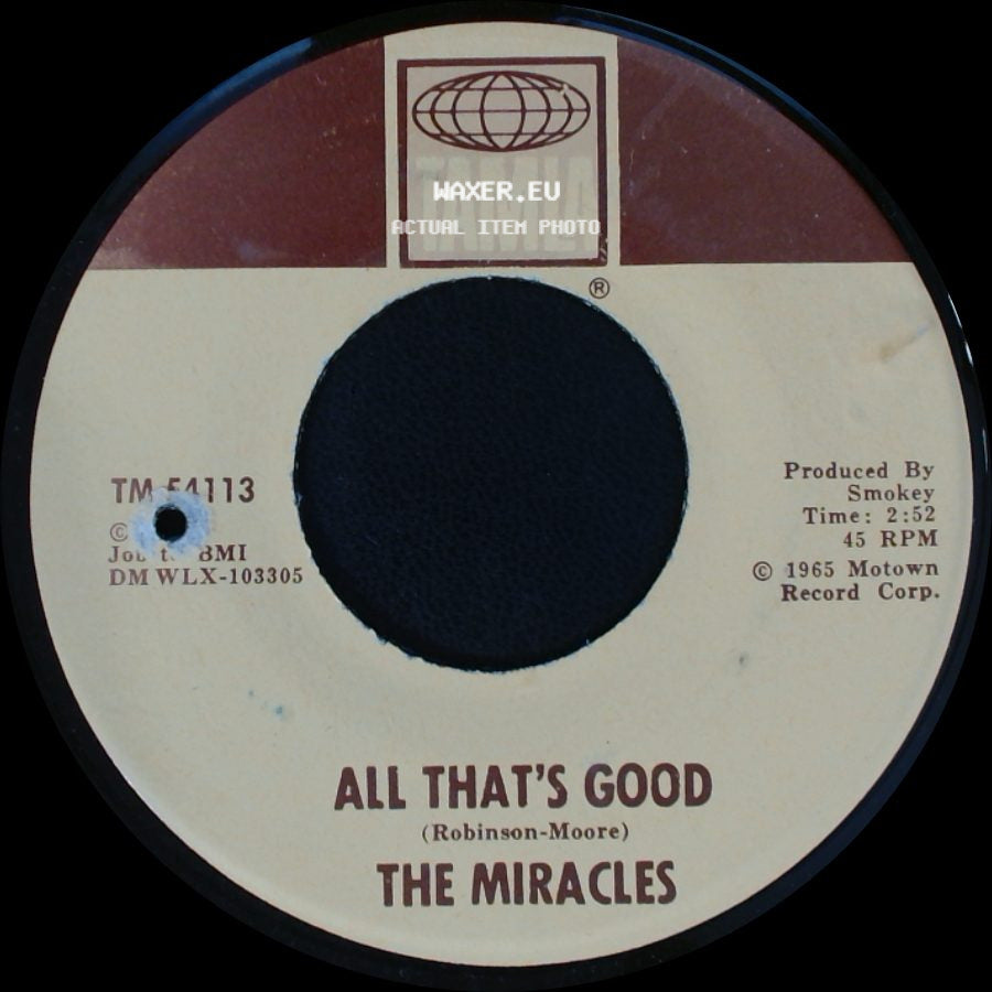 The Miracles - All That's Good / Ooo Baby Baby side A